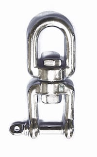 RVS swivel fork-eye